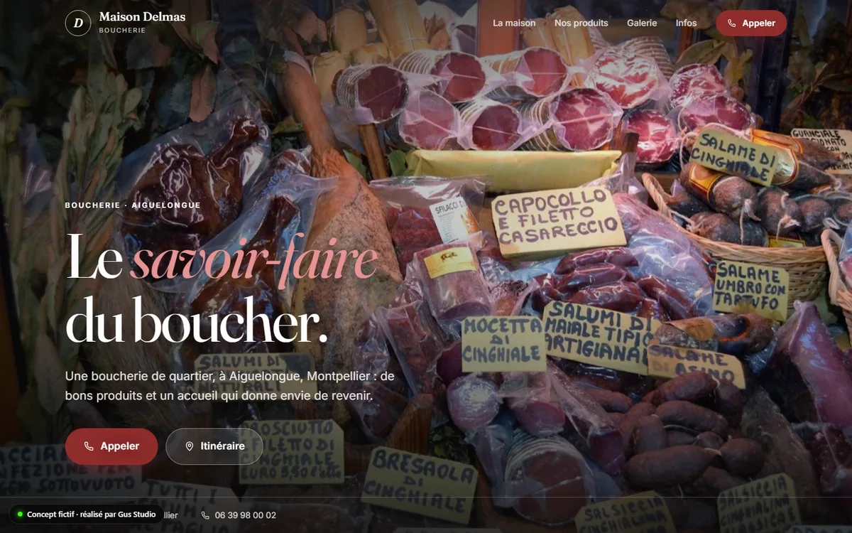 Site de Maison Delmas, boucherie (concept)